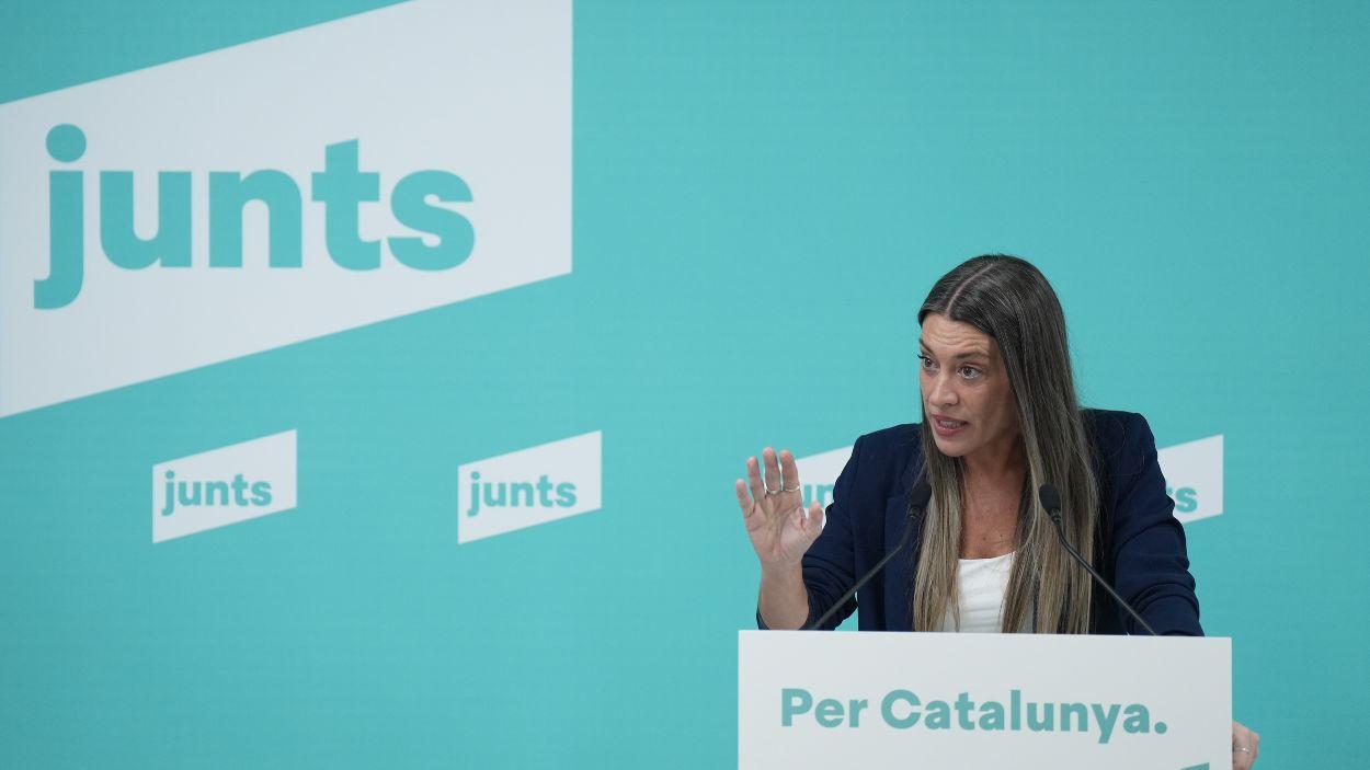 La portavoz de Junts en el Congreso, Miriam Nogueras. EP