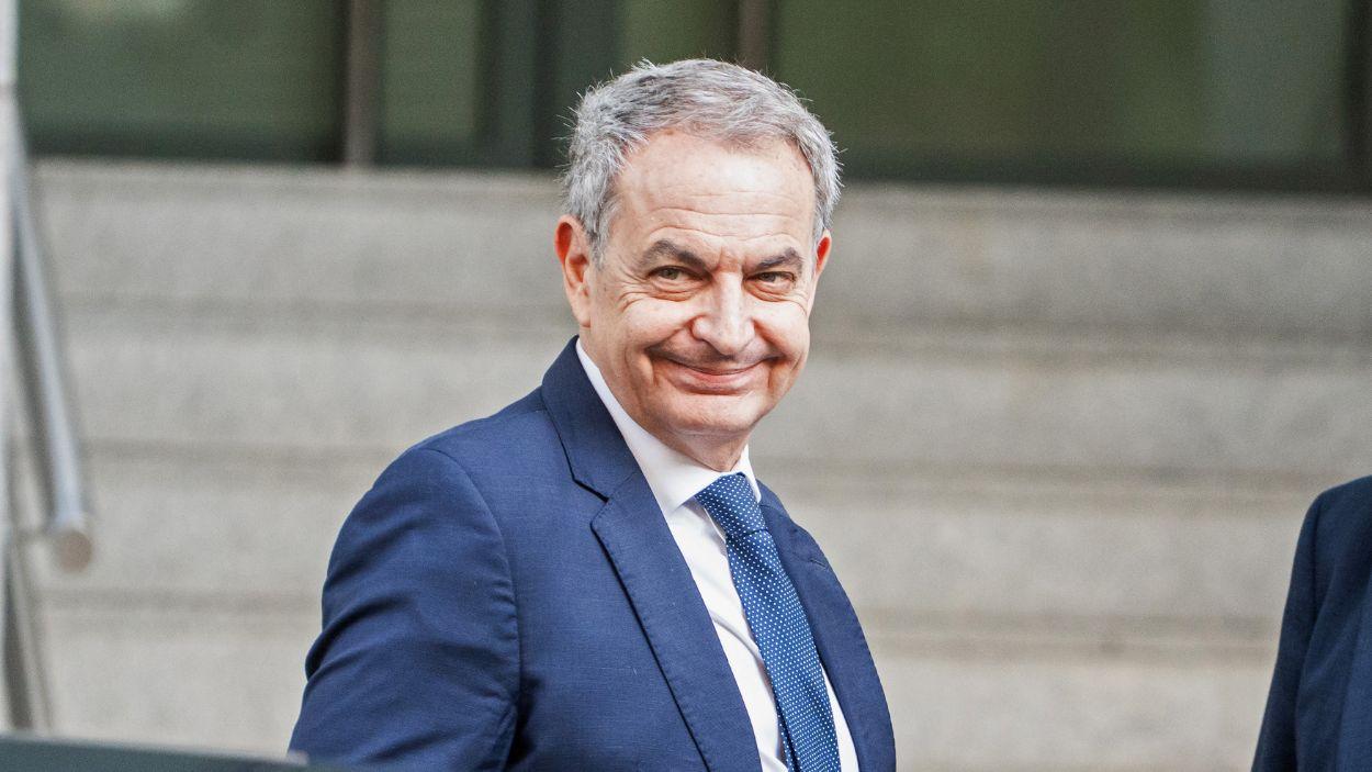 El expresidente del Gobierno, José Luis Rodríguez Zapatero, a su llegada a la Audiencia Nacional. EP