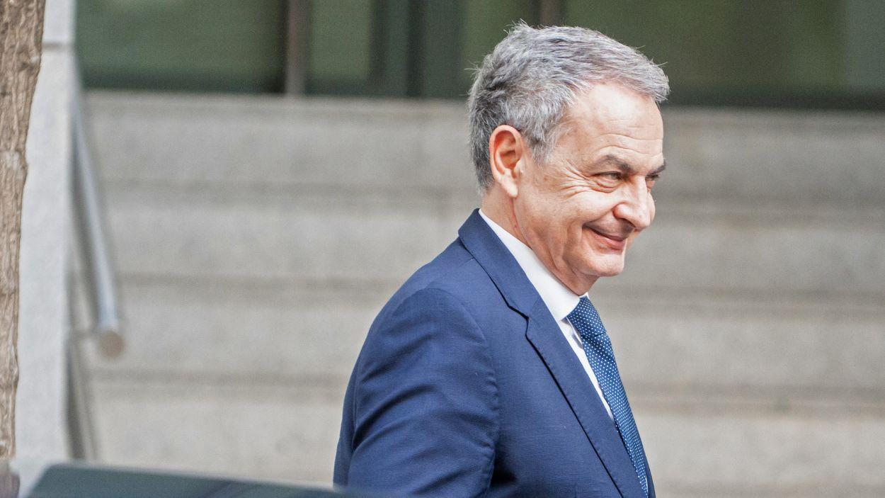 El expresidente del Gobierno José Luis Rodríguez Zapatero, a su llegada a la Audiencia Nacional. EP