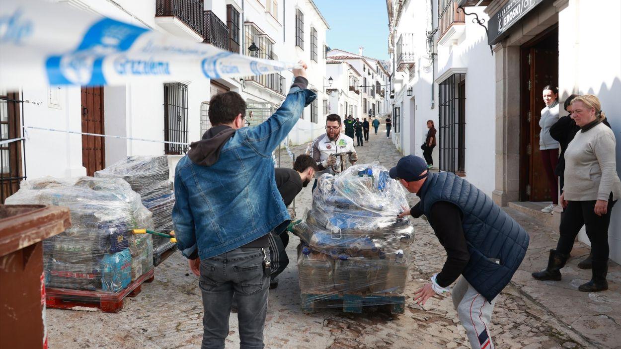 La localidad gaditana de Grazalema afectada por las borrascas en el primer tercio de 2026. Imagen archivo / EP
