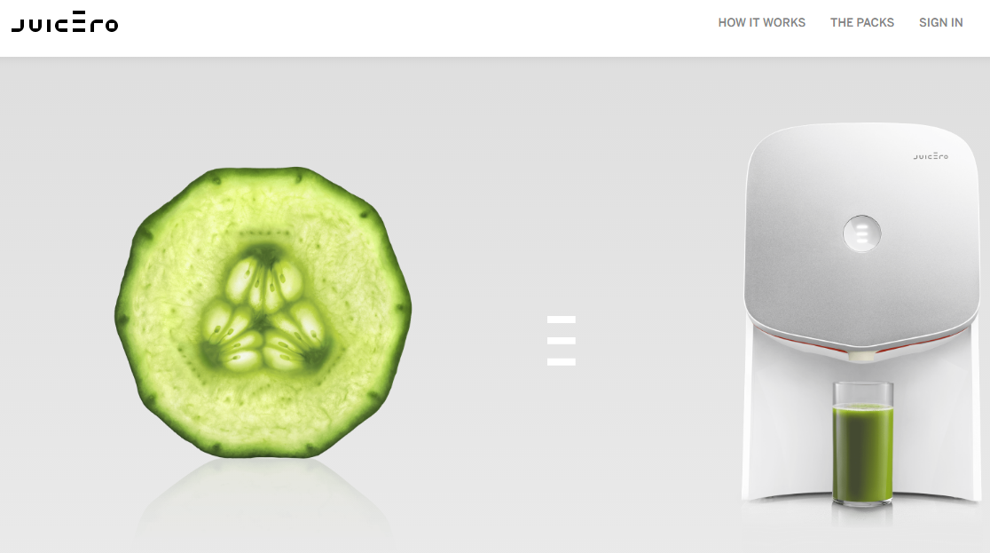 Imagen tomada de la web oficial de Juicero, donde se anuncia el exprimidor con un 'precio especial'.