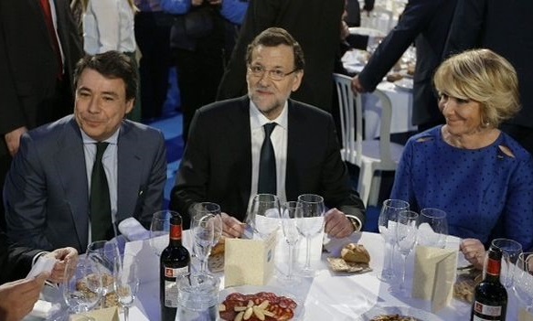 Ignacio González, Mariano Rajoy y Esperanza Aguirre.