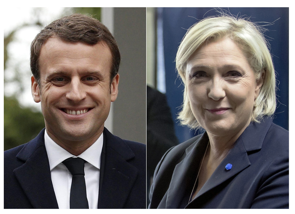 El socioliberal Emmanuel Macron y la ultraderechista Marine Le Pen