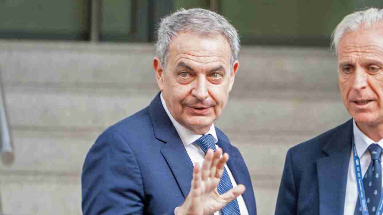 José Luis Rodríguez Zapatero a su llegada a la Audiencia Nacional. EP