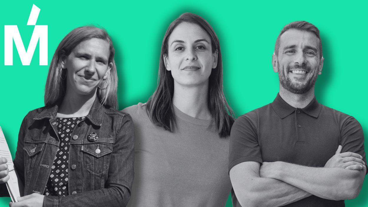 De izquierda a derecha, Lucía Lois, Rita Maestre y Daniel Ayuso. Elaboración propia.