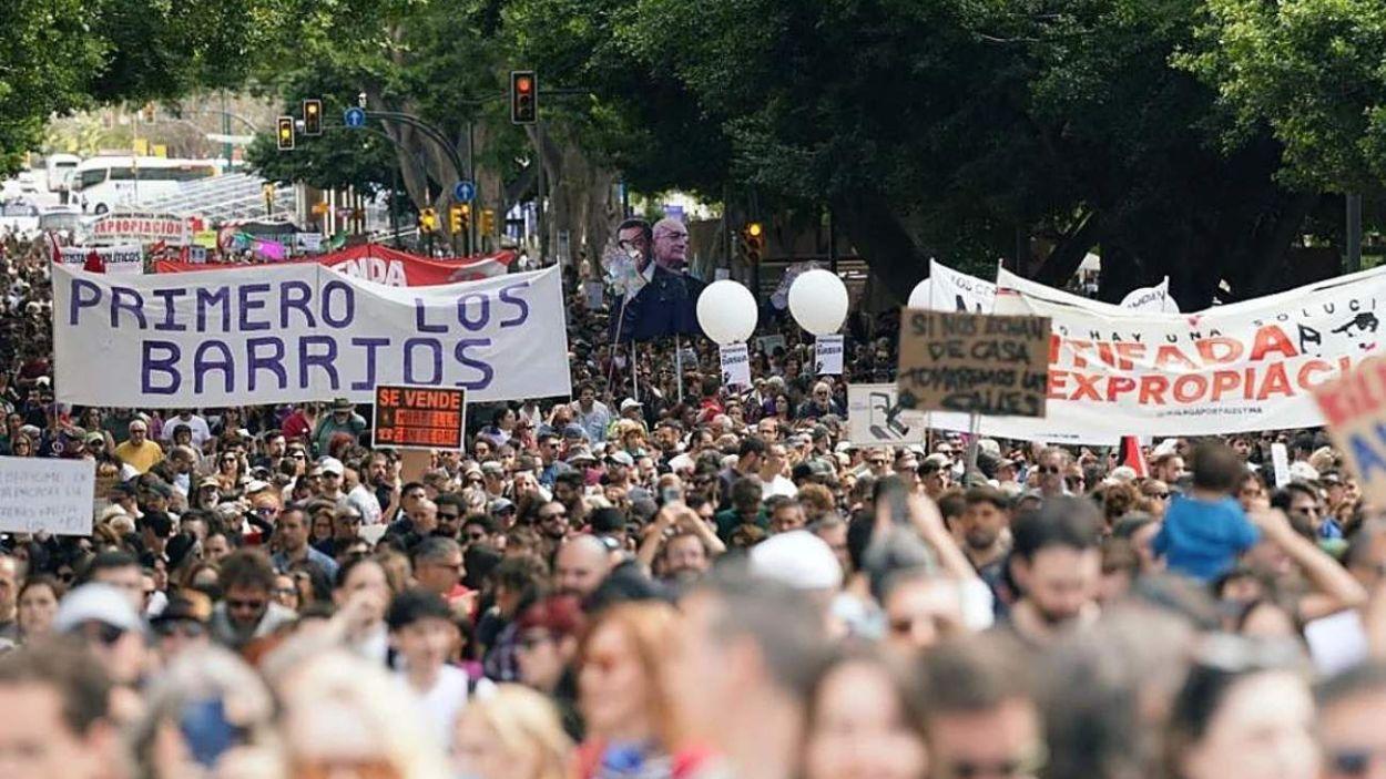 Una de las manifestaciones por el derecho a la vivienda en Andalucía / Archivo EP
