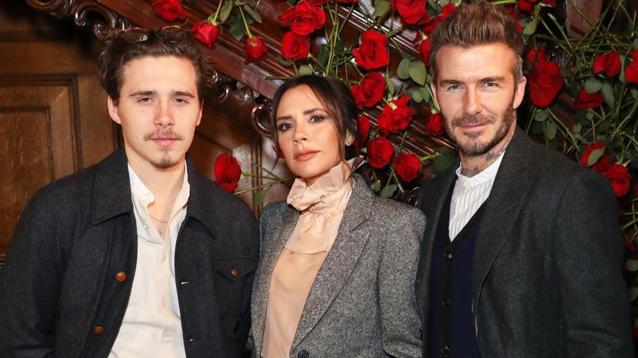 Brooklyn, Victoria & David Beckham