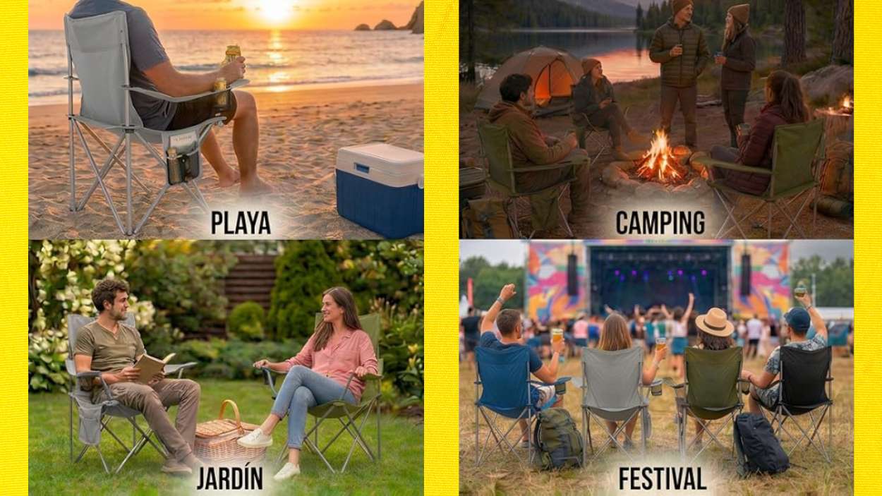 La silla plegable que querrás llevar a la playa, al camping o a cualquier escapada al aire libre