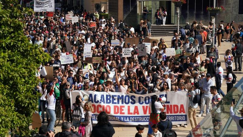 Movilización ciudadana por una vivienda digna en Málaga / EP Movilización ciudadana por una vivienda digna en Málaga / EP