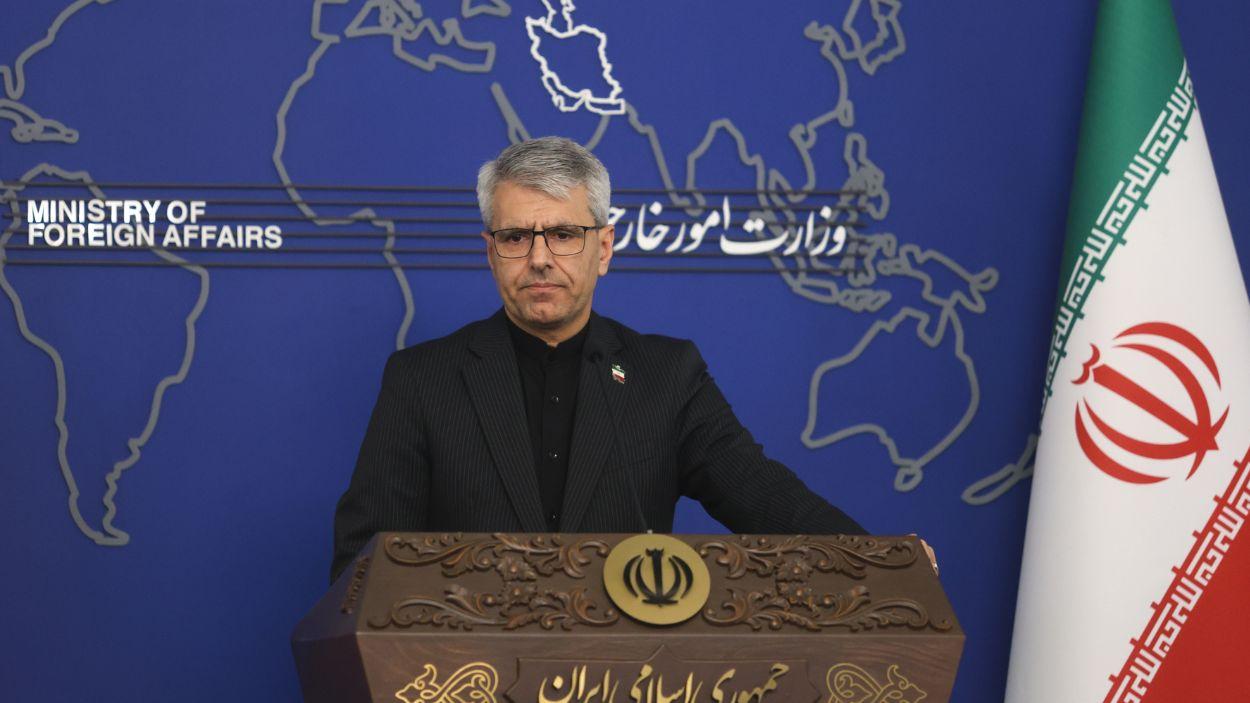 El portavoz del Ministerio de Exteriores de Irán, Esmail Baqaei, en Teherán. EP.