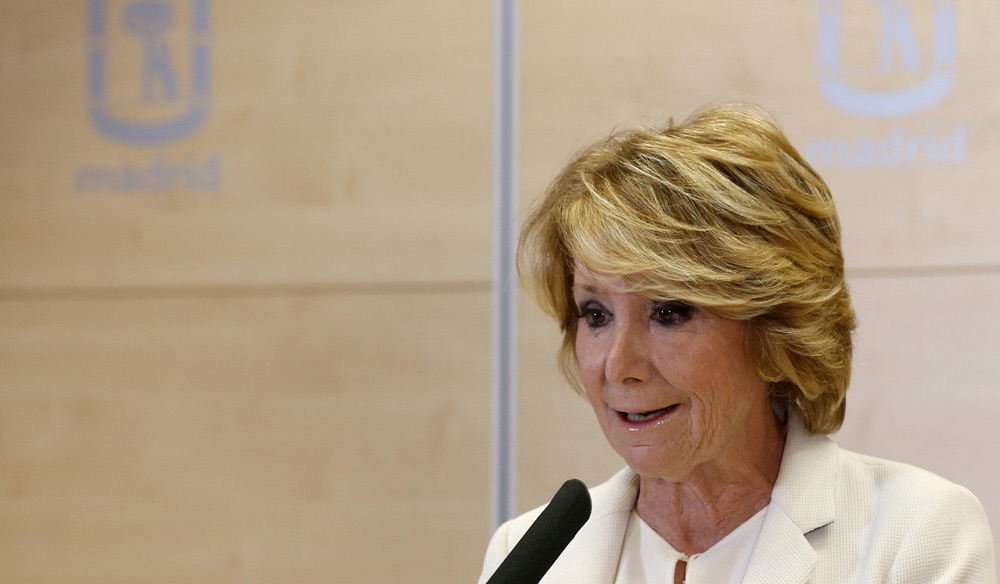 La expresidenta madrileña, Esperanza Aguirre