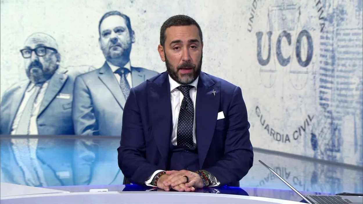 Víctor de Aldama en 'Informativos Telecinco 21h'. Mediaset