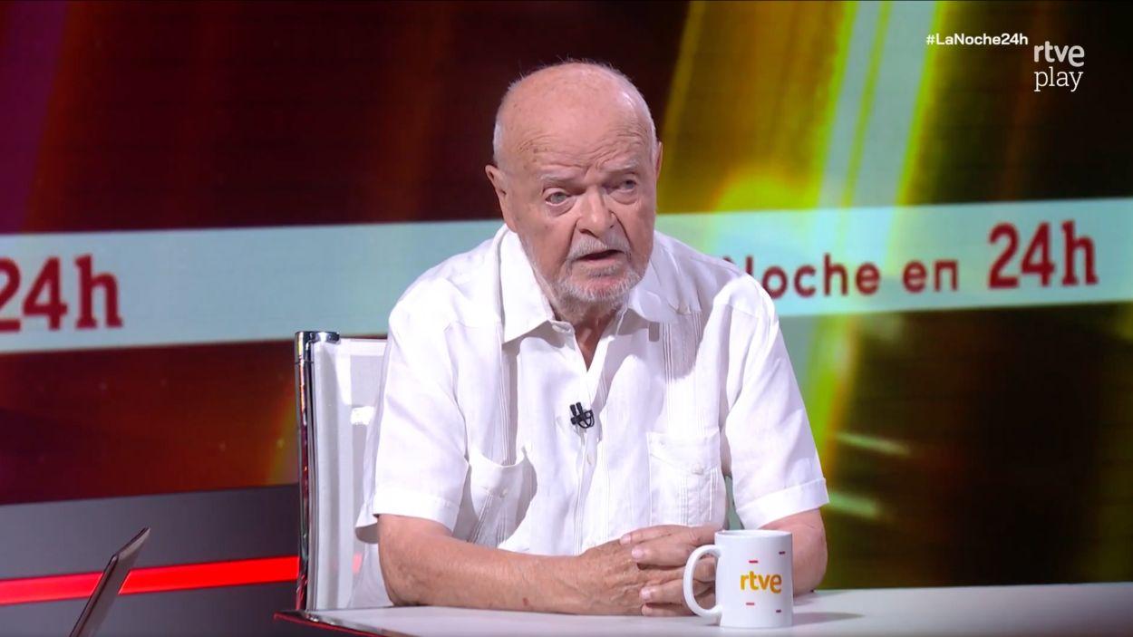 Martín Pallín en 'La Noche en 24 Horas'. RTVE.