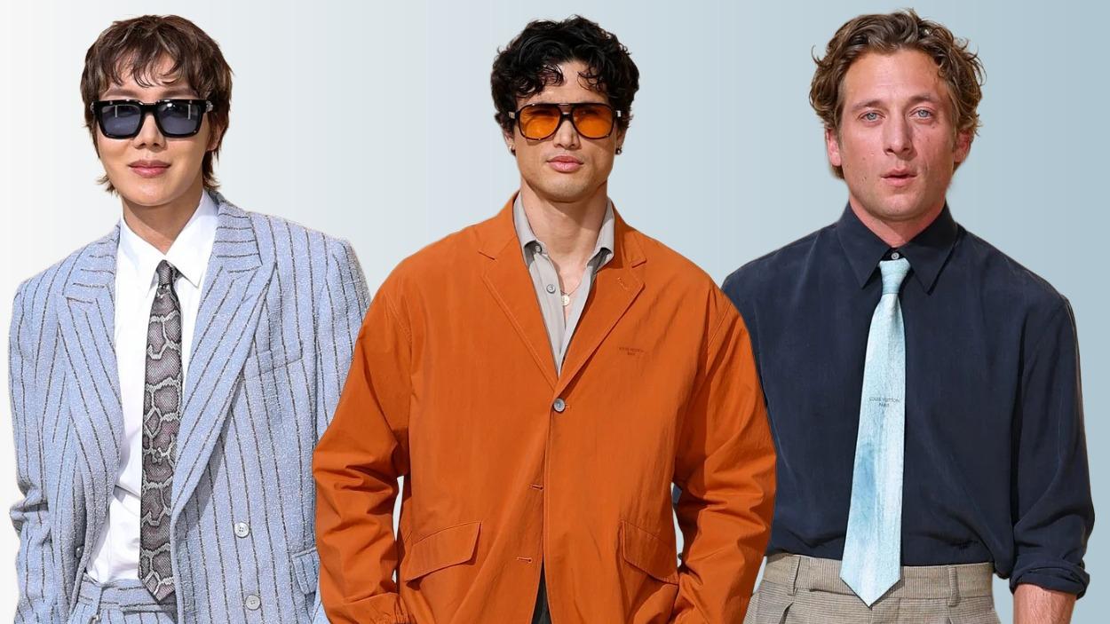 J-Hope, Charles Melton y Jeremy Allen White  en Louis Vuitton 