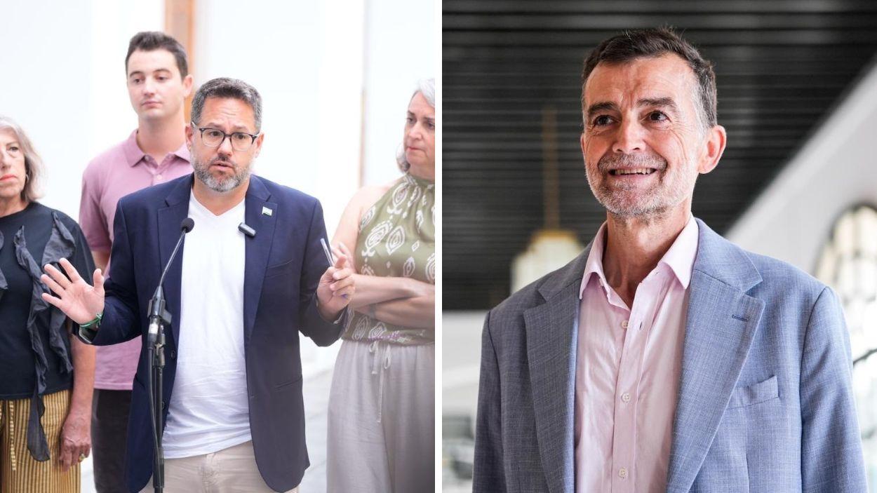 José Ignacio García (i.), portavoz de Adelante Andalucía, y Antonio Maíllo (d.), portavoz de Por Andalucía / EP