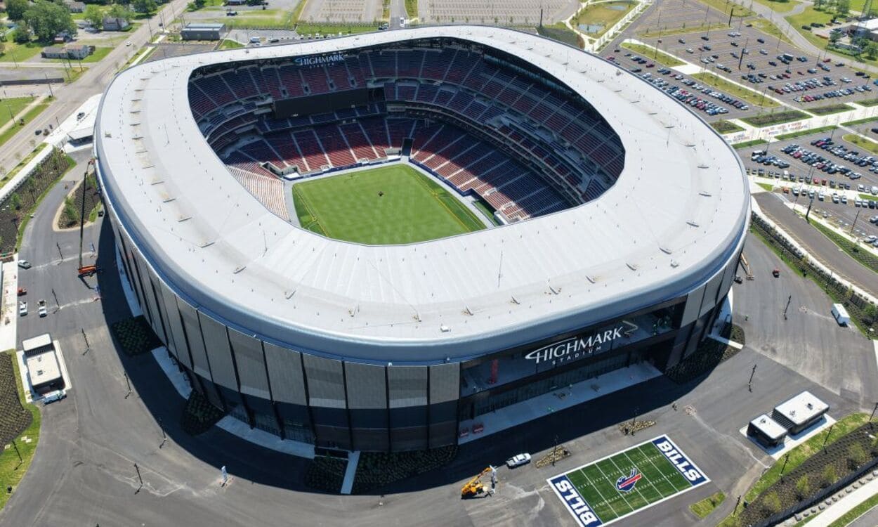 El nuevo Highmark Stadium, construido por el consorcio Gilbane-Turner para los Buffalo Bills. Foto: Buffalo Bills.