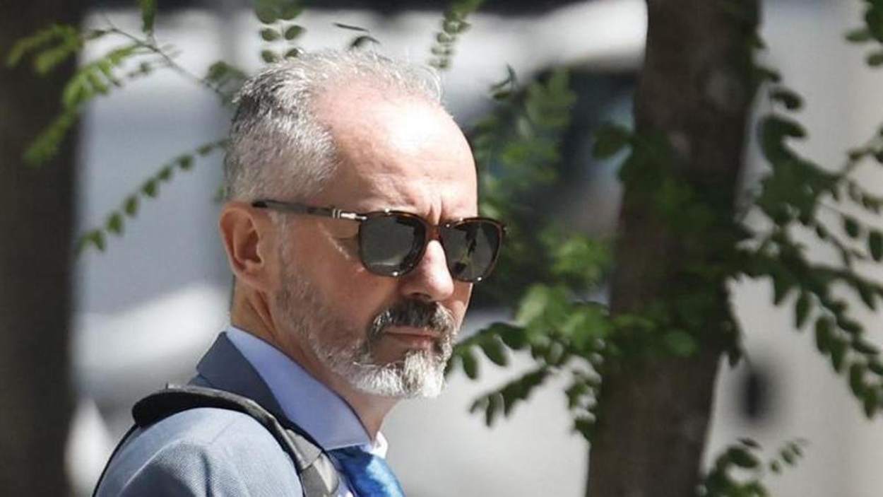 Andrés Gómez Gordo, hombre de confianza de María Dolores de Cospedal, a su entrada en la Audiencia Nacional. EP.