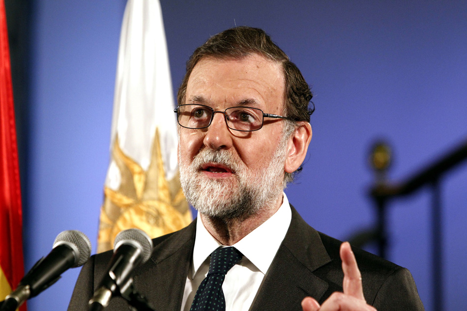 El presidente del Gobierno de España, Mariano Rajoy, en Montevideo.