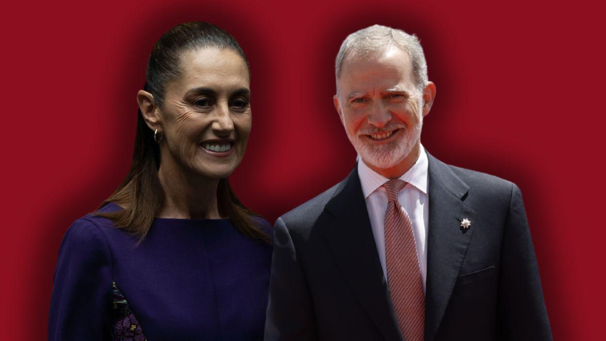 Claudia Sheinbaum y Felipe VI. Elaboración propia.