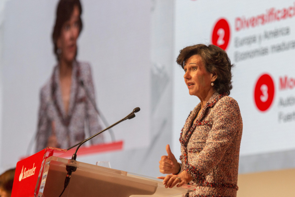 La presidenta del Banco Santander, Ana Botín. 