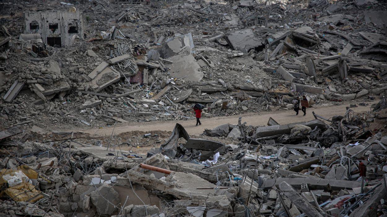 Gaza, totalmente destrozada tras el genocidio de Israel. EP/OMAR ASHTAWY.