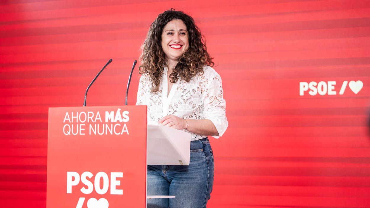 La portavoz adjunta de la Comisión Ejecutiva Federal del PSOE, Enma López. EP.
