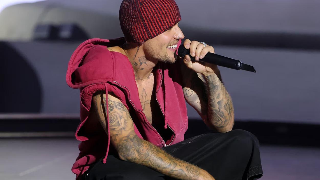 Justin Bieber durante su presentación en Coachella (Getty)