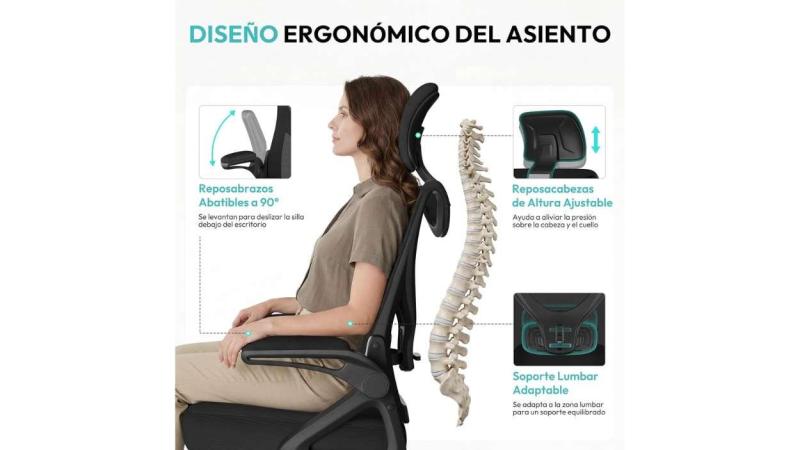 Diseño ergonómico silla de oficina de Amazon