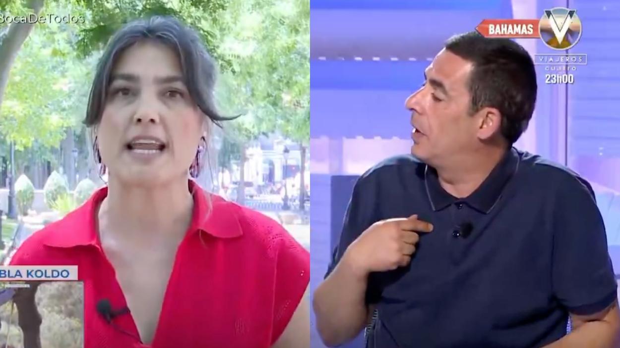 Manuela Bergerot y Antonio Naranjo en 'En Boca de Todos'. MEDIASET. 