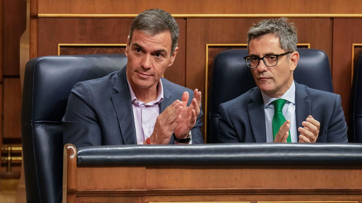 Pedro Sánchez y Felix Bolaños. EP
