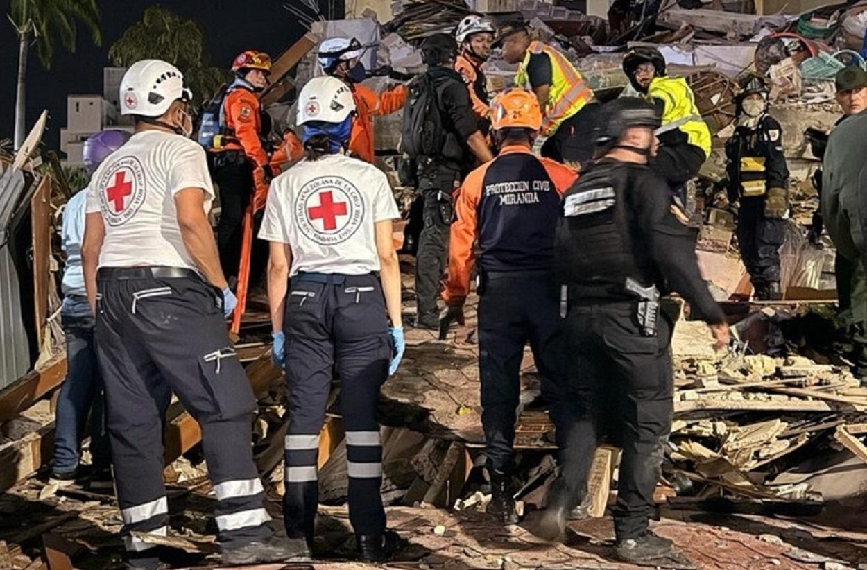 Voluntarios actuando en Venezuela. EP