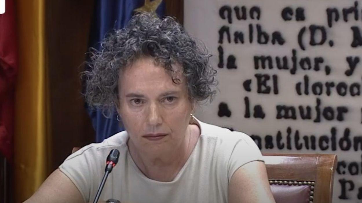 La exsecretaria de José Luis Rodríguez Zapatero, Gertrudis Alcazar, en la comisión de la SEPI del Senado