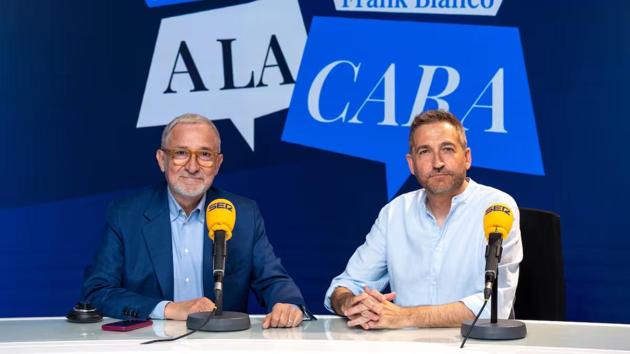 Xavier Sardà y Frank Blanco en 'A la Cara'. CADENA SER. 
