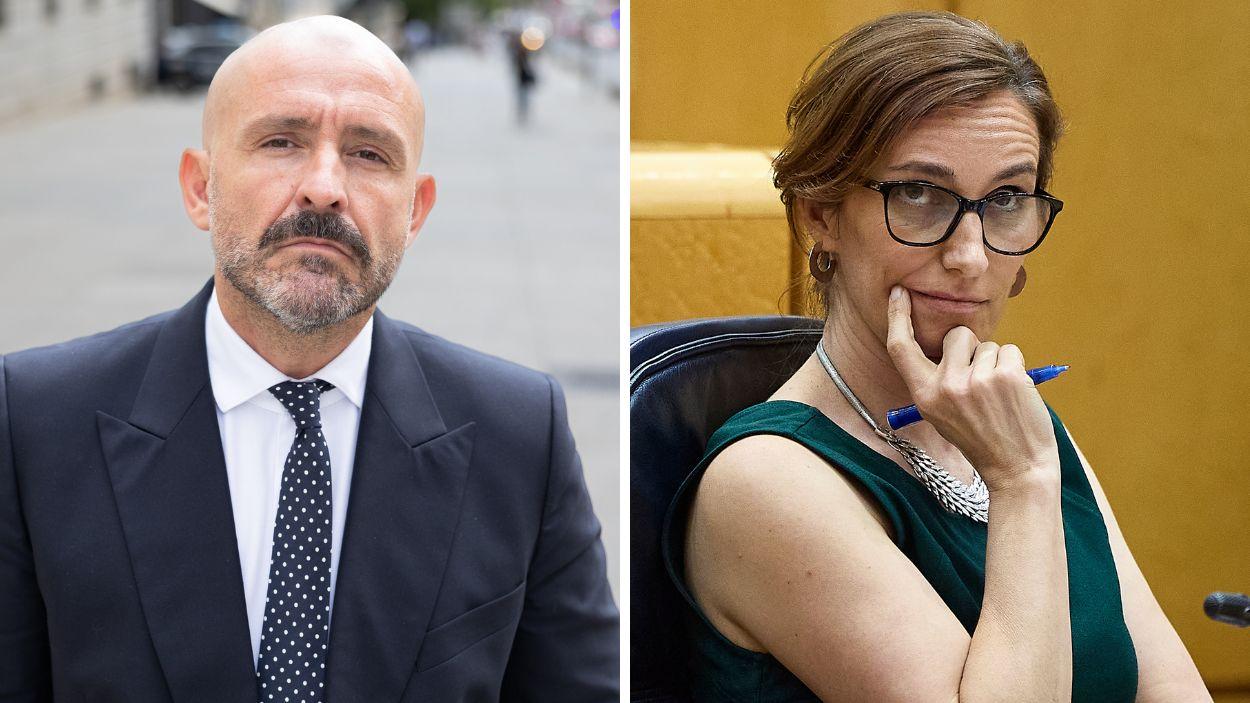 El vicesecretario de Educación e Igualdad del PP, Jaime de los Santos y Mónica García, Ministra de Sanidad. EP.