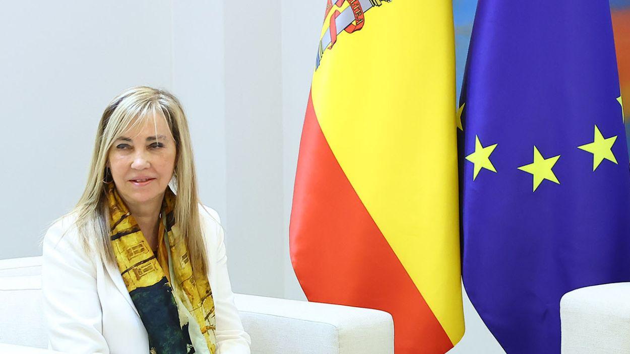 La presidenta del Tribunal Supremo y del Consejo General del Poder Judicial (CGPJ), Isabel Perelló, durante una visita a La Moncloa. EPArchivo.
