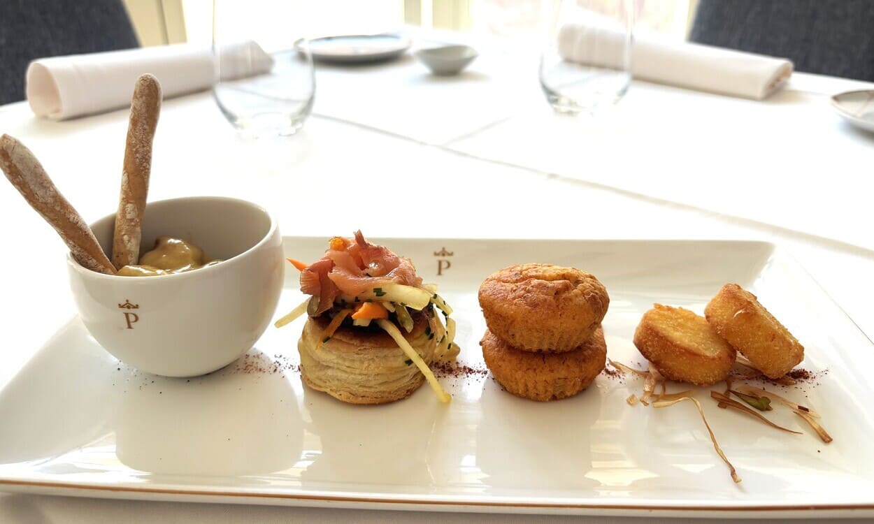 Aperitivos del menú Homenaje al Siglo de Oro de Paradores