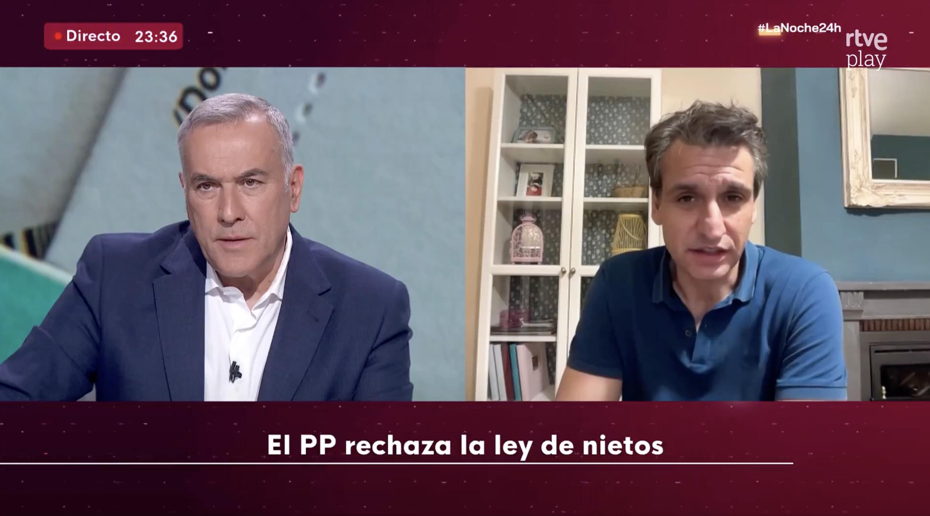 Xabier Fortes y Lluís Orriols en 'La Noche de 24 Horas'. RTVE.