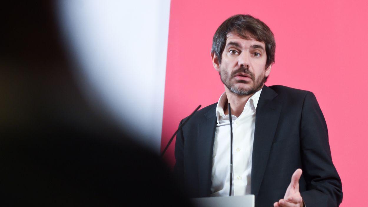 El ministro de Cultura, Ernest Urtasun, durante una rueda de prensa, en el Espacio Rastro en Madrid. EP.