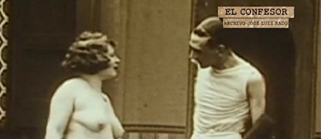 Fotograma de 'El Confesor', una de las películas porno que produjo el Rey Alfonso XIII. 