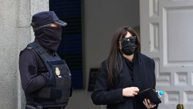 La expareja de Ábalos, Jéssica Rodríguez, a su salida del Tribunal Supremo, a 7 de abril de 2026, en Madrid. EP.