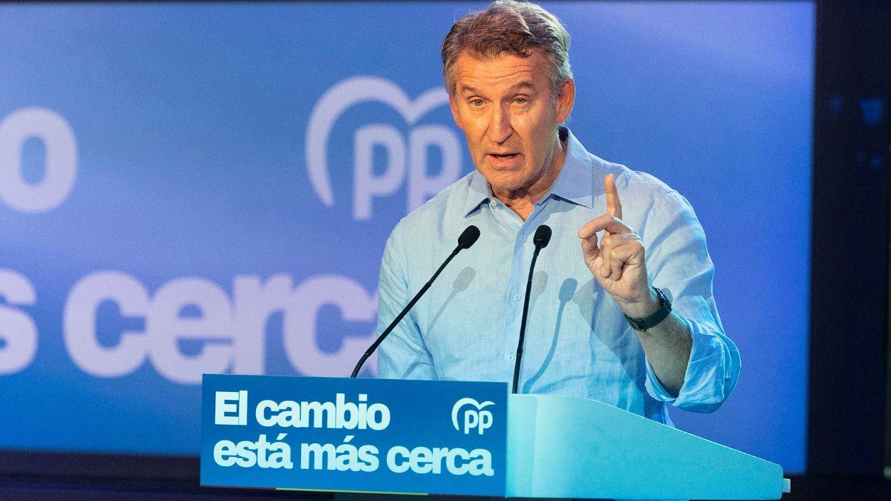 El presidente del PP, Alberto Núñez Feijóo. EP.
