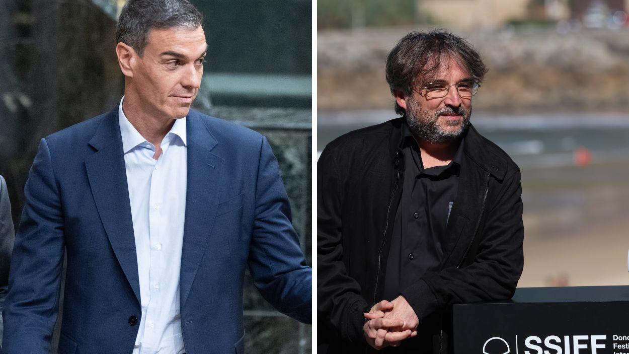El presidente del Gobierno, Pedro Sánchez y Jordi Évole. EP.
