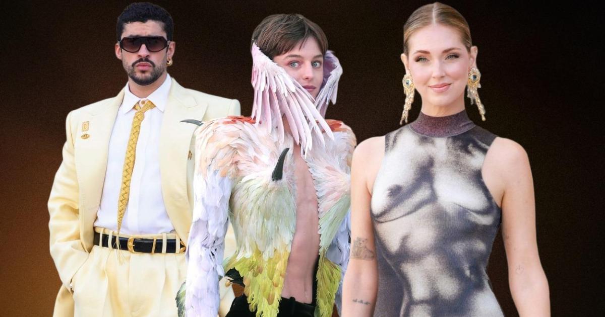 Bad Bunny, Chiara Ferragni y Emma Corrin convierten el desfile de Schiaparelli en el gran evento de la Alta Costura de París