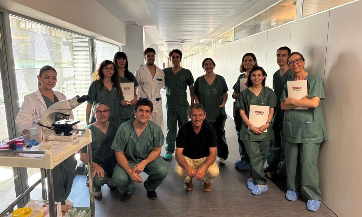 Asistentes al curso de neumología intervencionista en el Hospital Rey Juan Carlos de Móstoles (Madrid) | Foto del Hospital Rey Juan Carlos