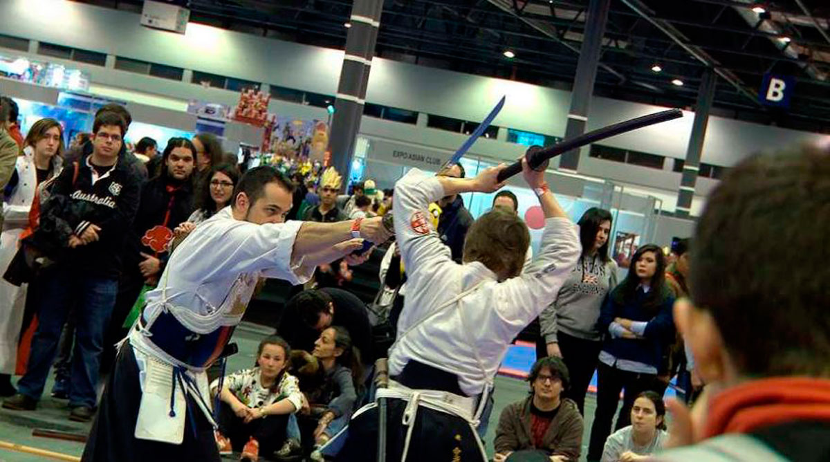 Clases de artes marciales durante la celebración de la Japón Weekend en Madrid. 
