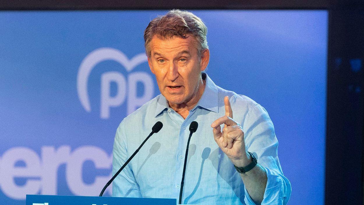 El presidente del PP, Alberto Núñez Feijóo. EP.