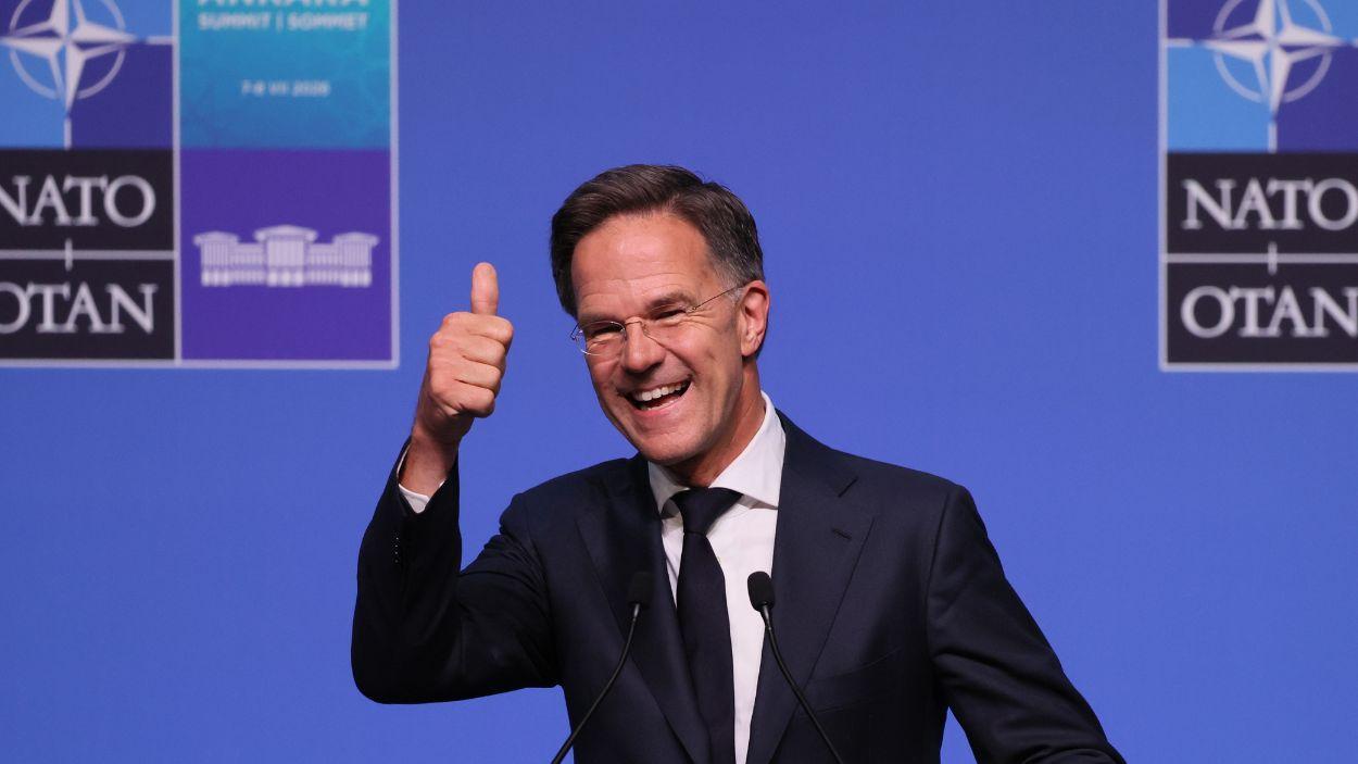 El secretario general de la OTAN, Mark Rutte, al final de la Cumbre celebrada en Ankara (Turquía). EP.