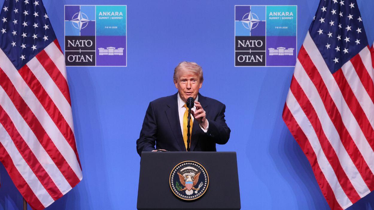 El presidente de Estados Unidos, Donald Trump, en la Cumbre de la OTAN en Ankara (Turquía). EP.
