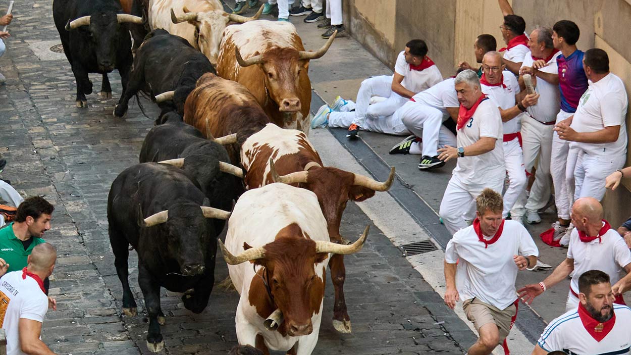 Tercer encierro de los Sanfermines 2026 con los toros de Victoriano del Río
