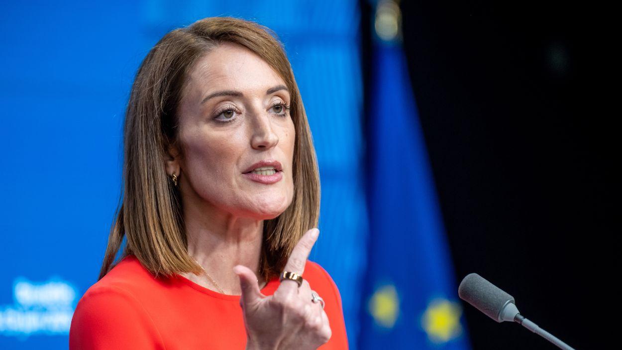 La presidenta del Parlamento Europeo, Roberta Metsola. EP.